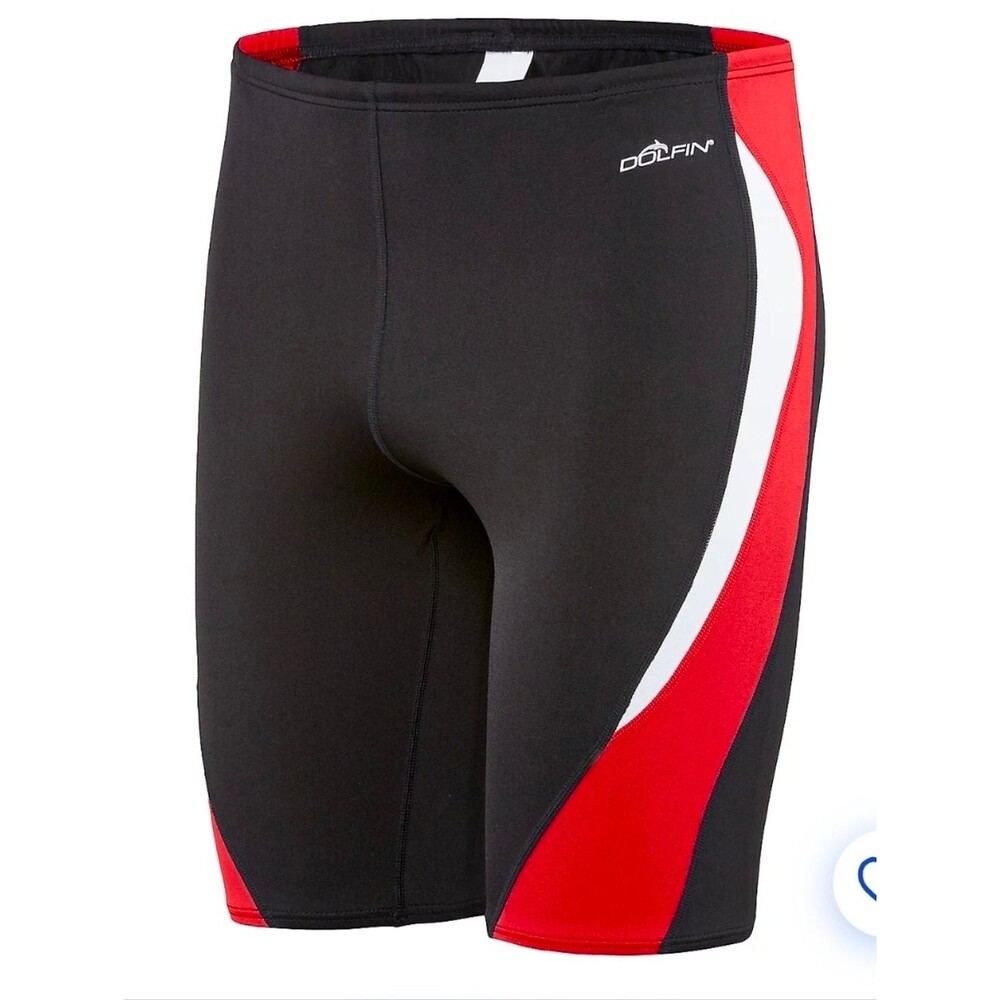 Dolfin Men's Reliance Black/Red/White Color Block Jammer